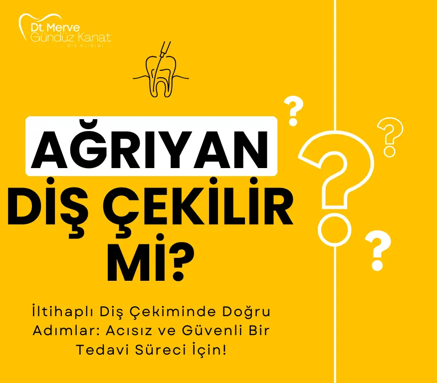 İltihaplı, ağrıyan diş çekimi süreci.