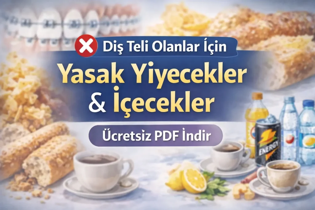 Diş teli olanlar için yasak yiyecekler ve içecekler – ücretsiz PDF listesi